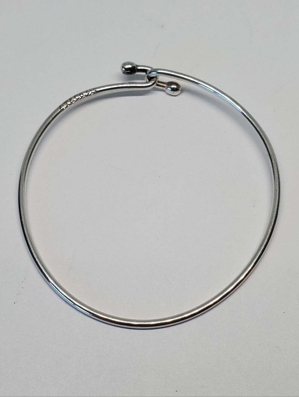 Tiffany & Co. Sterling Silver Double Hook Wire Wrap Bangle Bracelet